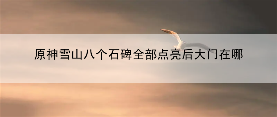 原神雪山八个石碑全部点亮后大门在哪：为你提供专业