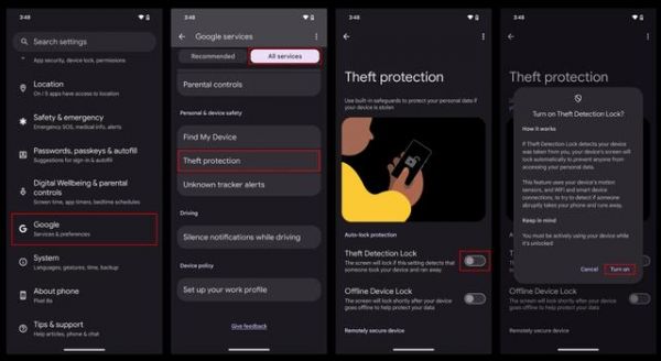 谷歌安卓15新增全新“防盗保护功能”：智能检测手机是否遭盗抢